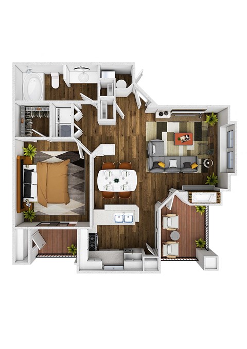 The Bluffs at Highlands Ranch Apartments in Highlands Ranch, Colorado Silverleaf Floor Plan